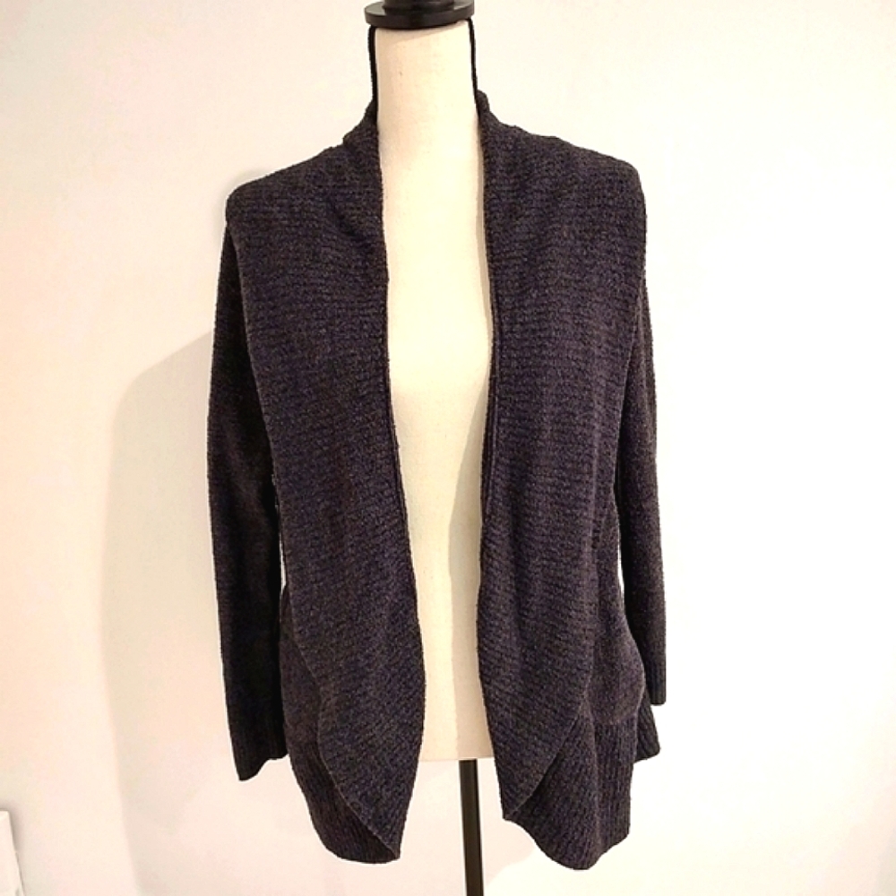 Barefoot Dreams CozyChic Lite Circle Cardigan Gray Size M - Picture 2 of 11